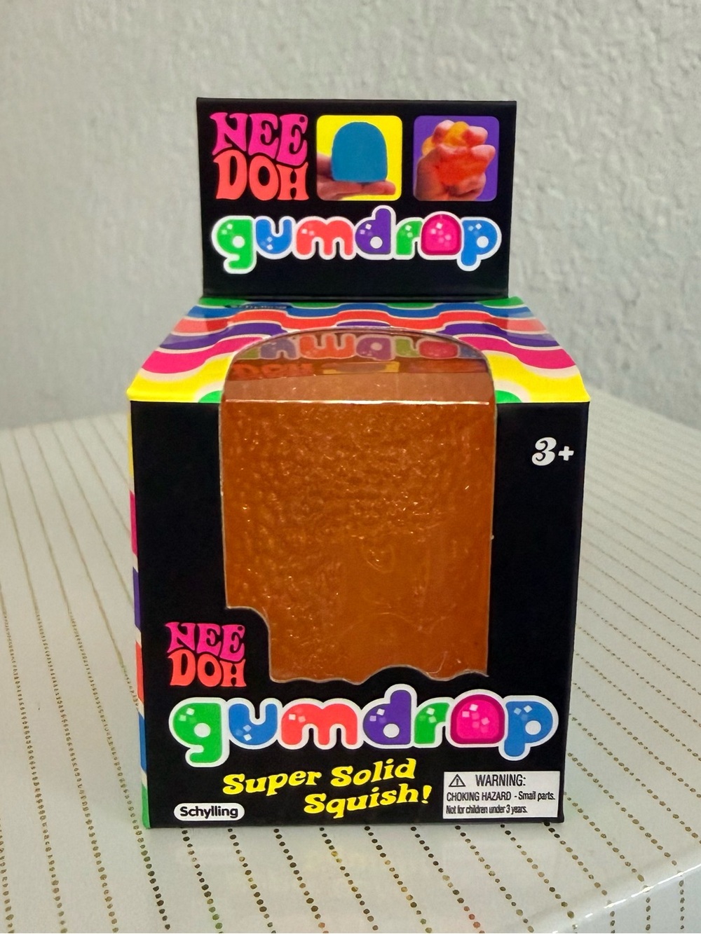 🔥 RARE ORANGE NeeDoh Gumdrop NIB AUTHENTIC Schylling Viral Fidget Squishy Toy